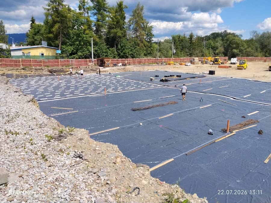 Płyta fundamentowa przygotowana pod zbrojenie — Nowy Targ